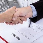 Deal. handshake of Business People